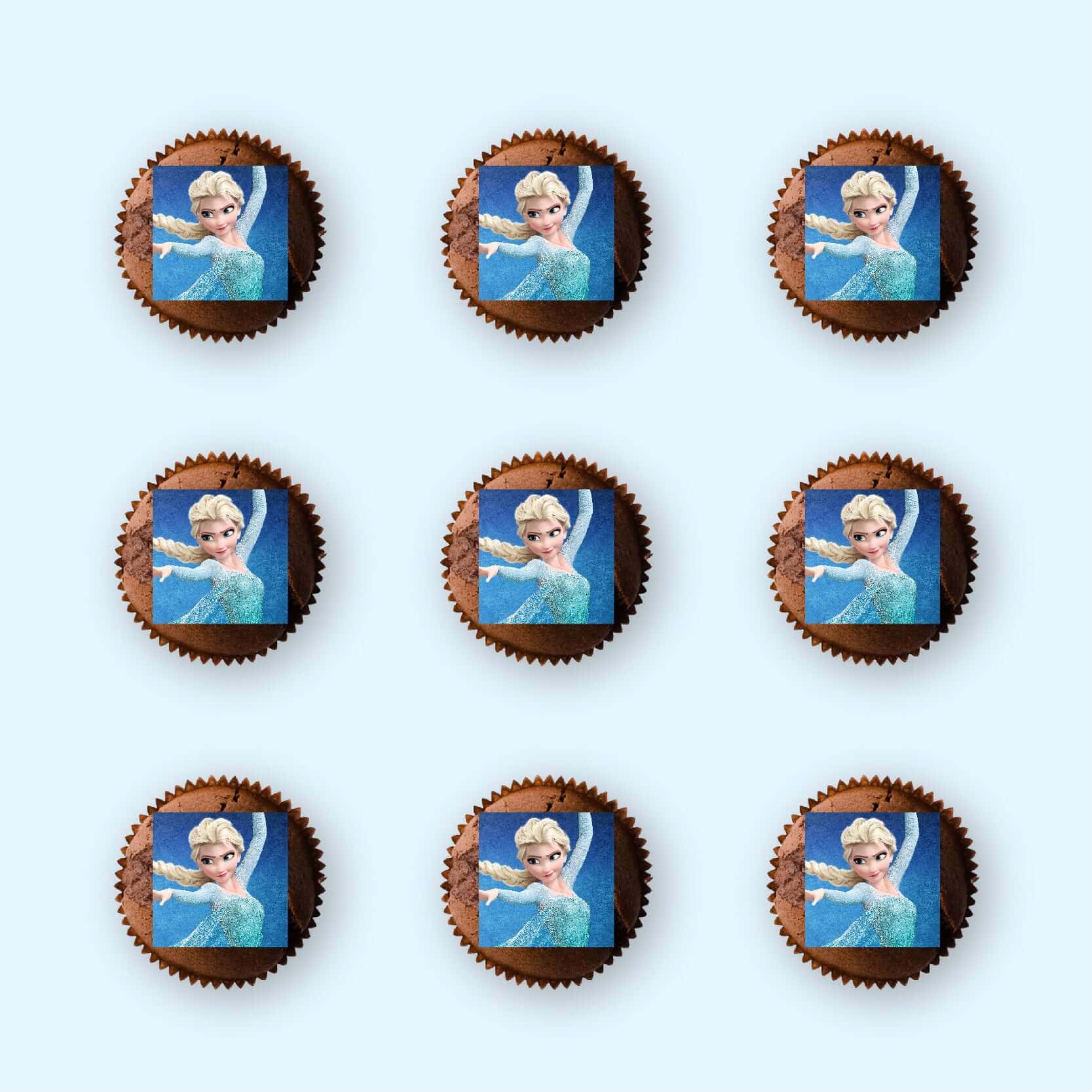 Sukkerprint med eget billede – Kageprint til Cupcakes 5x5cm ,15 stk