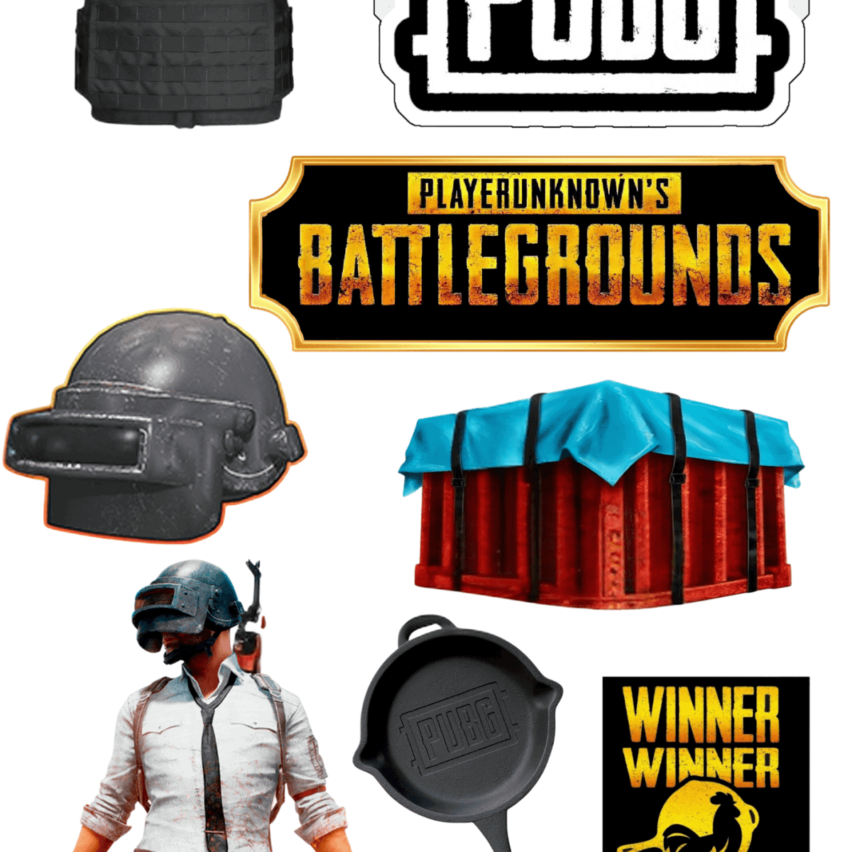 Camping vest med parche til PUBG game, perfekt til gaming tilbehør.