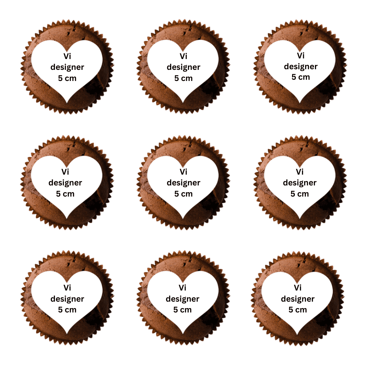 Høj kvalitet chokoladecupcake med plads til personlig design, perfekt til festlige anledninger.