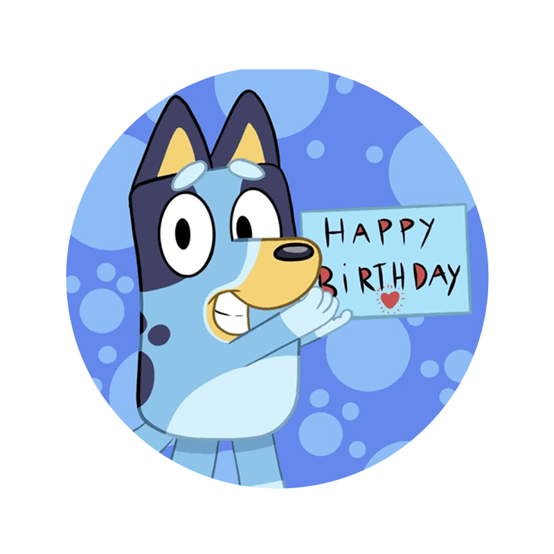 Hunde tegning med fødselsdagshilsen tillykke.