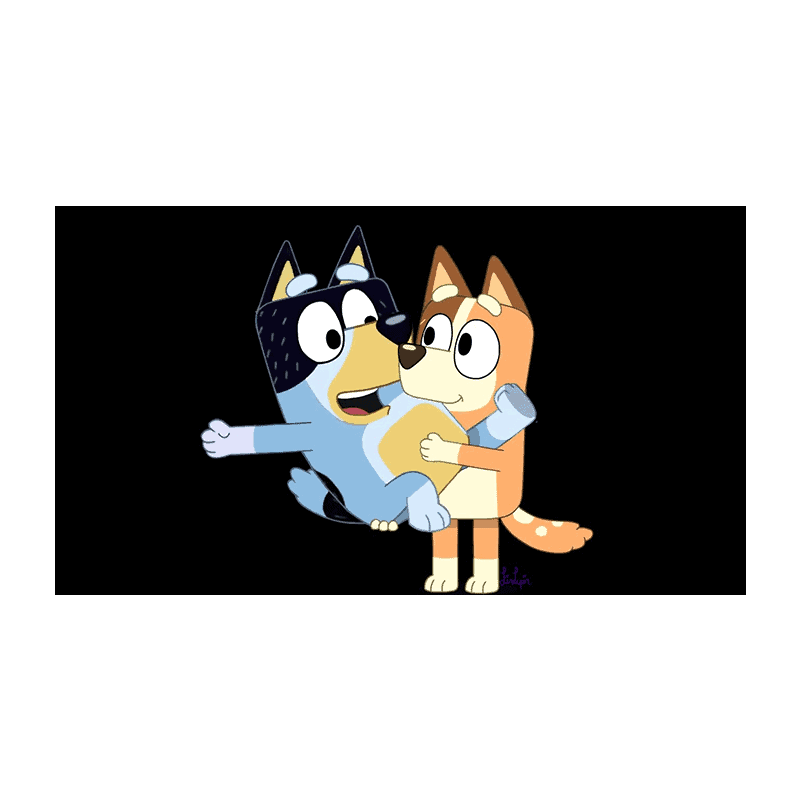 Hunde tegneserie kageprint til fødselsdagskage med glade hundefigurer.