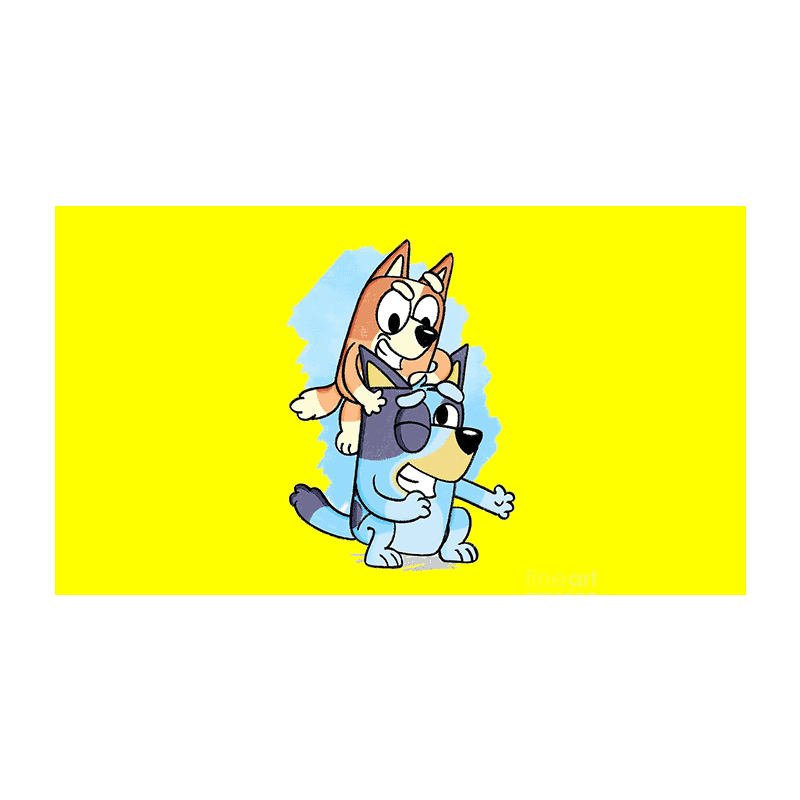 - Farverig tegneseriehund med venner til fødselsdagstema, perfekte kageprints til børn.