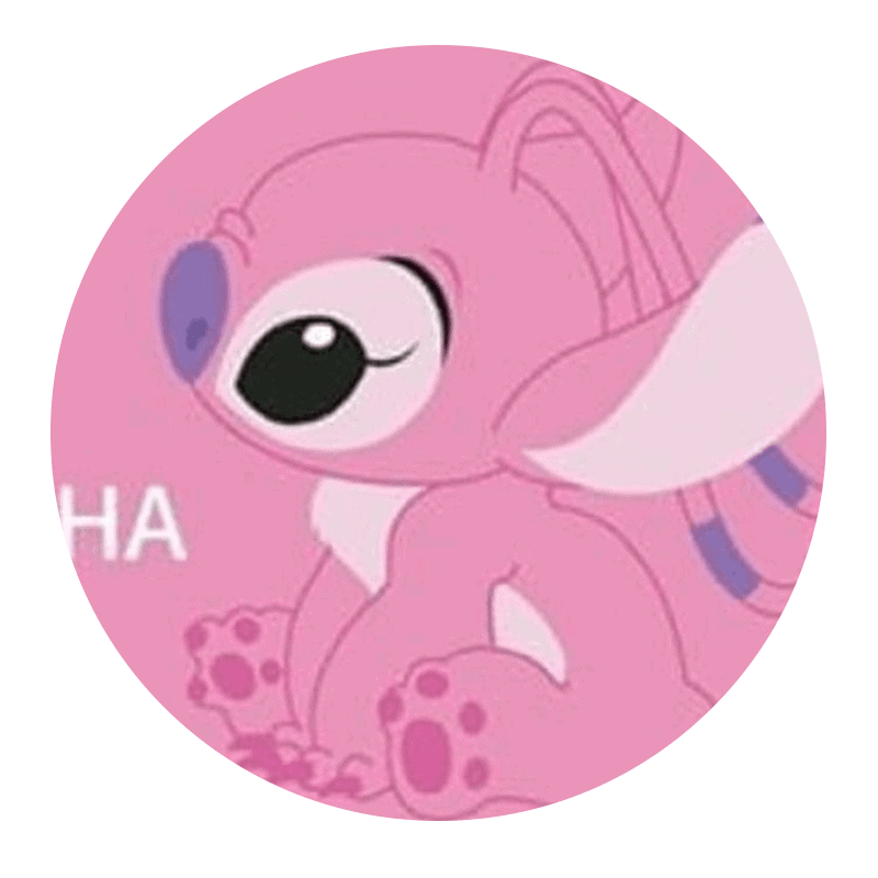 Sødt pinkt dyr med store øjne, børnevenligt design, børnefødselsdag pynt, barnevenlige kageprint, børnefest dekoration.