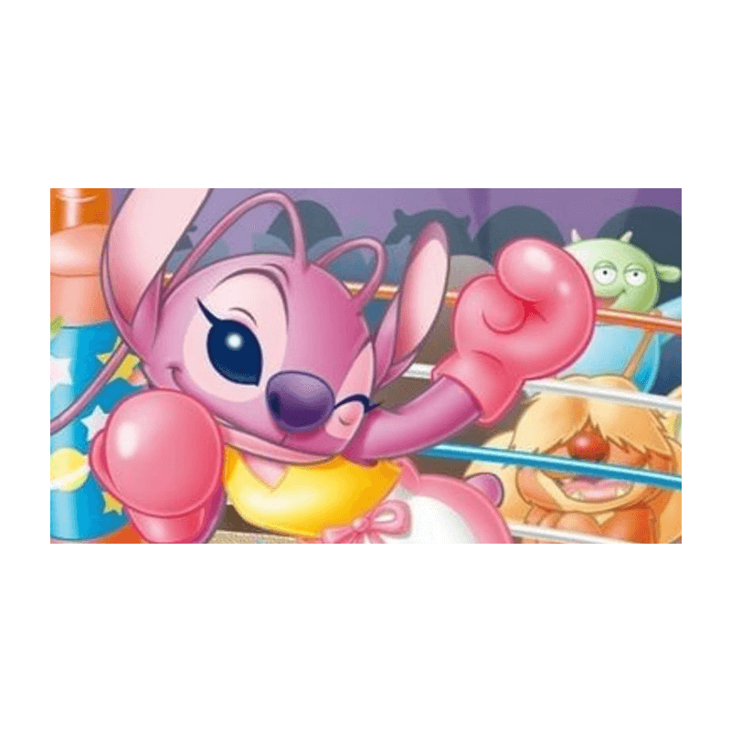 Farvet kageprint med tegneserieagtige dyr og glade figurer, perfekt til børnefødselsdag.