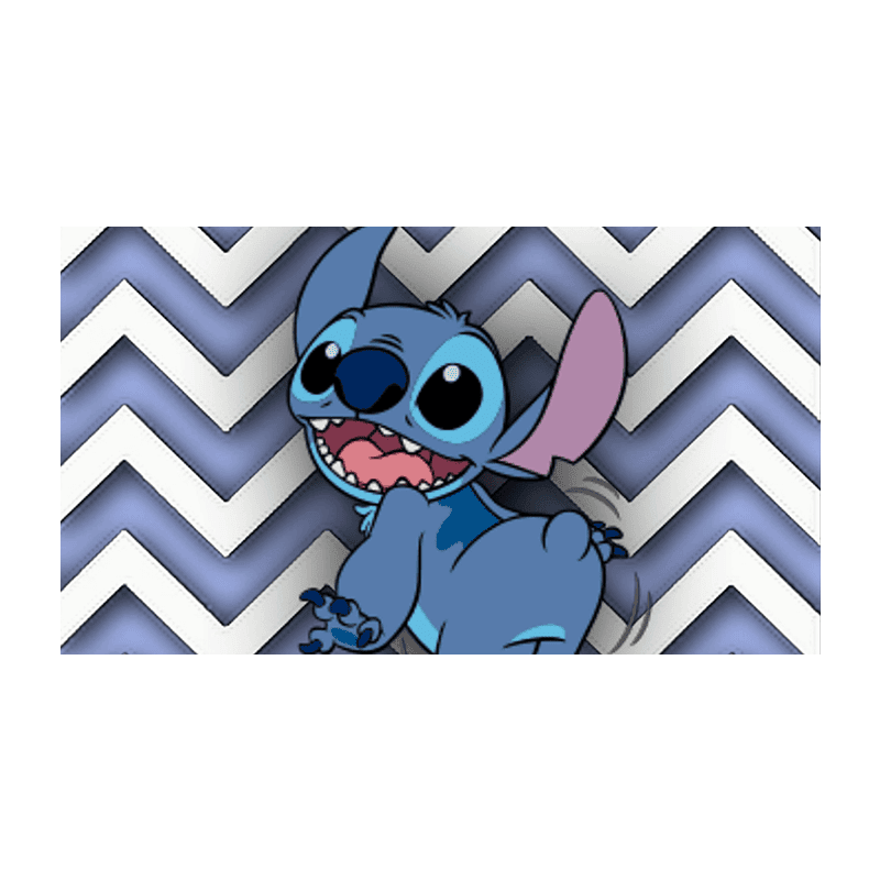Farverig Disney's Stitch kageprint til personlig fødselsdag eller fest.