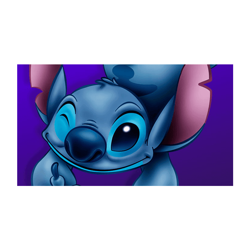 Farverig Disney Stitch kageprint med farverig design og sød karakter for børnefødselsdage.