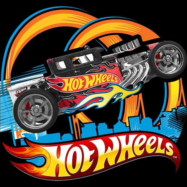 Hot Wheels radiograf tilpasset kageprintdesign.